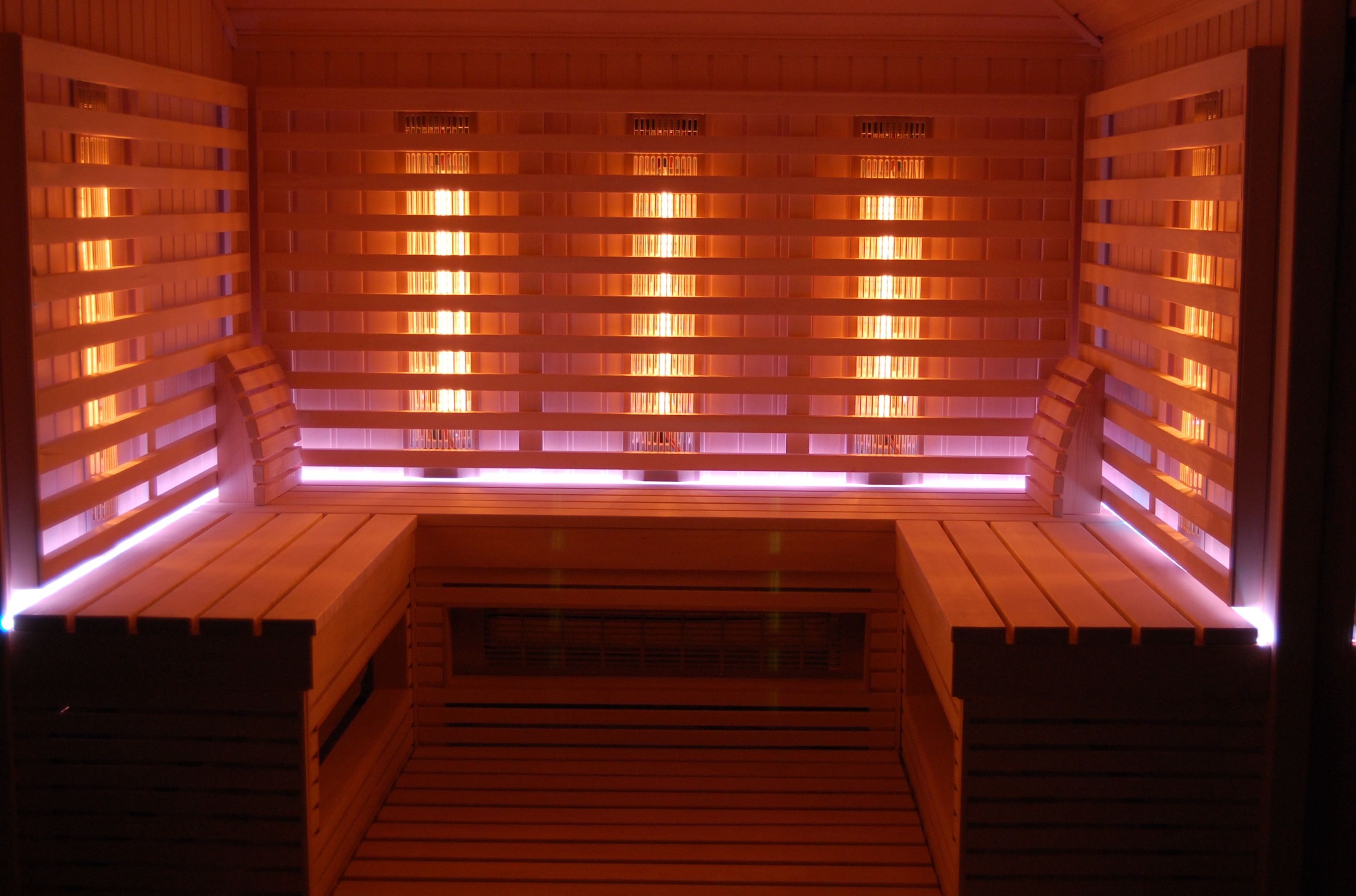kabina infrared z podświetleniem wnętrza